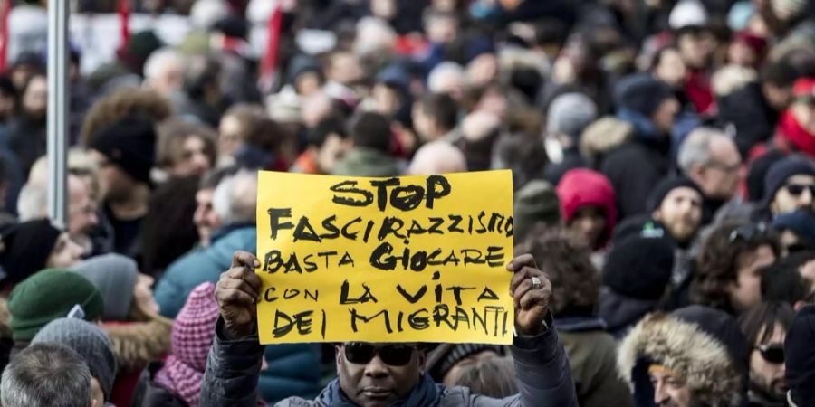 In Italien fanden Proteste gegen Rassismus und Fremdenhass statt.