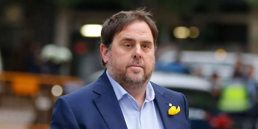 Der ehemalige katalanische Vizepräsident Oriol Junqueras kommt zu einer Anhörung vor dem Obersten Gerichtshof.