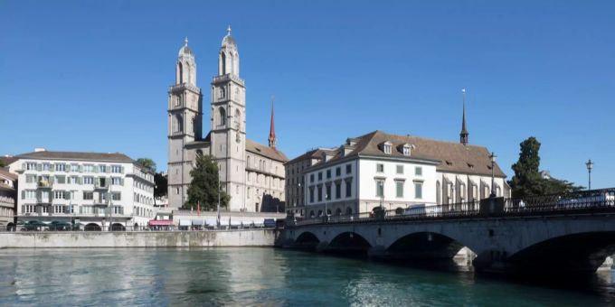 Das Grossmünster in Zürich. Das Grossmünster in Zürich.
