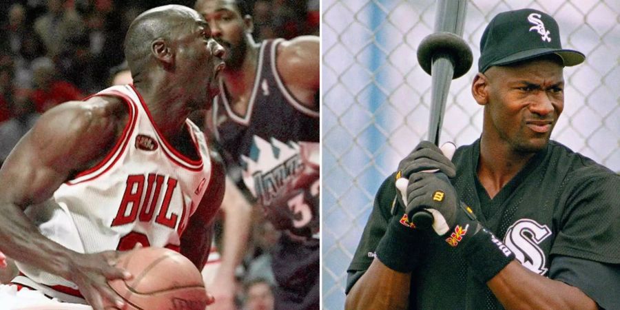 Michael Jordan: Tatsächlich spielte die Legende nicht nur Basketball – «Air Jordan» spielte nach seinem ersten Rücktritt bei den Bulls unterklassigen Baseball. Drei Homeruns gelangen ihm für die Birmingham Barons.