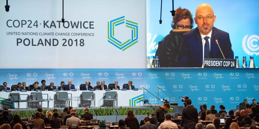 Michal Kurtyka, Präsident der UN-Klimakonferenz COP24, spricht zur Eröffnung des Talanoa-Dialoges beim Weltklimagipfel.