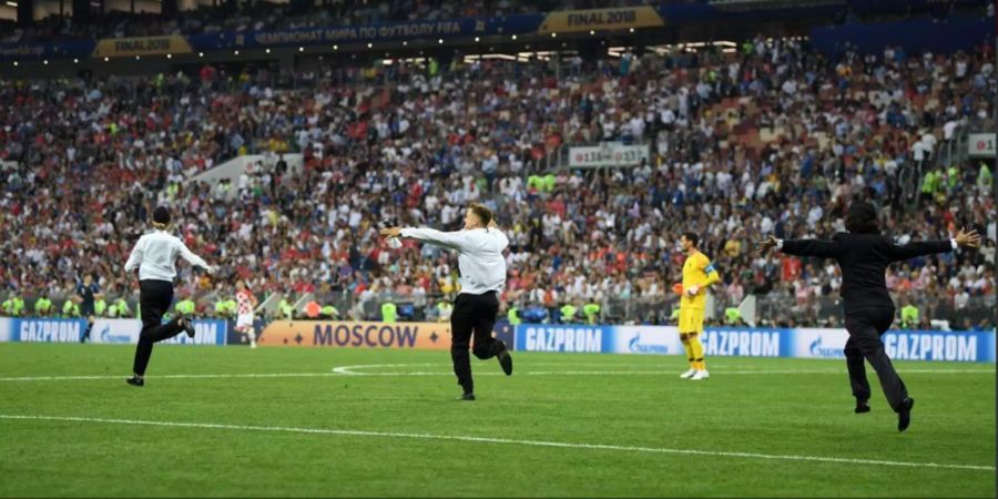 Die Flitzer störten den WM-Final zwischen Frankreich und Kroatien.