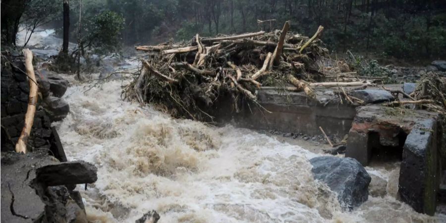 Eine Flut Wasser im südindischen Bundesstaat Kerala.