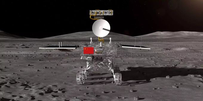 Eine Simulation einer chinesische Mondsonde. Eine Simulation einer chinesische Mondsonde.
