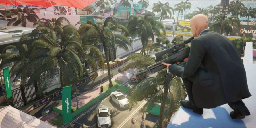 Auftragskiller Agent 47 arbeitet in «Hitman 2» unter anderen in Miami.