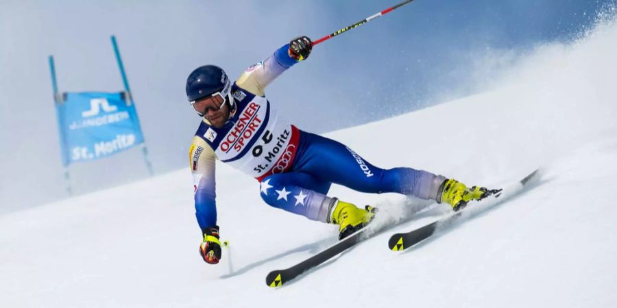 Albin Tahiri beim Riesenslalom von St. Moritz.