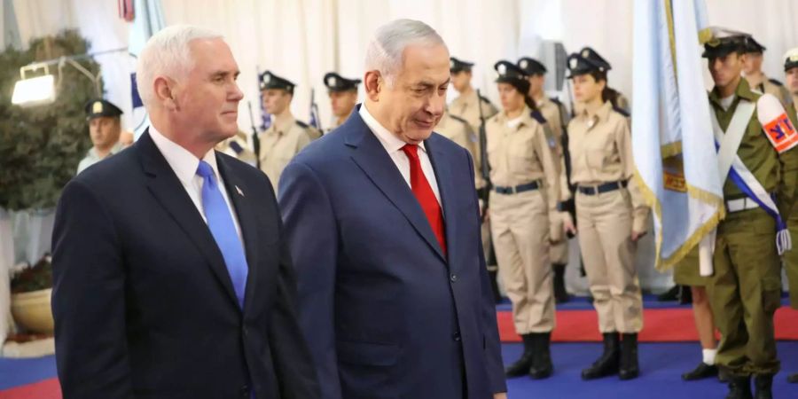 US-Vizepräsident Pence trifft Netanjahu in Jerusalem.