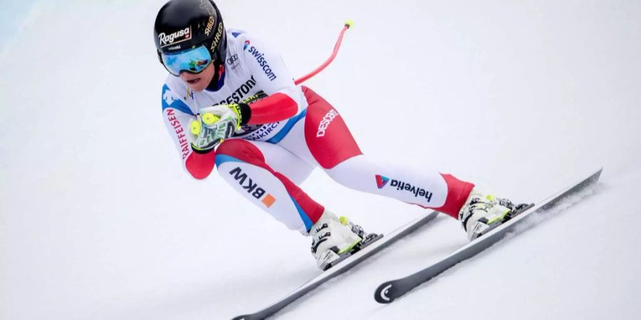 Lara Gut kämpft um die Super-G-Kugel.