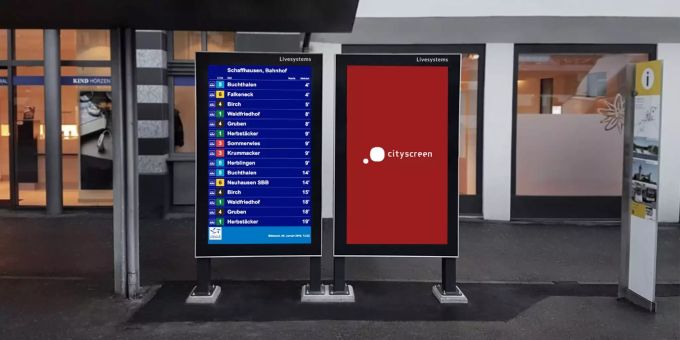 Neu stehen auch zwei Stelen an der Bahnhofstrasse in Schaffhausen.