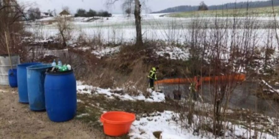 Öl-Unfall in Dottikon AG.