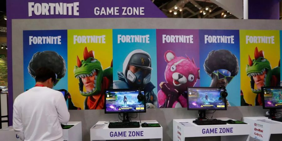 Ein Fortnite-Stand an einer Messe.