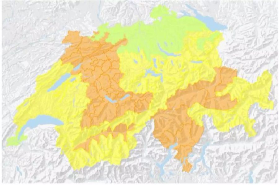 In diesen Regionen ist Waldbrandgefahr gemeldet.