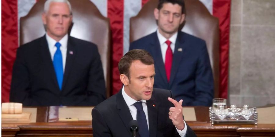 Macron sprach sich vor dem US-Kongress vor allem für den Multilateralismus aus.