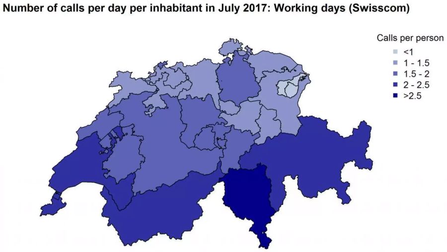 Niemand telefoniert mehr als die Tessiner.