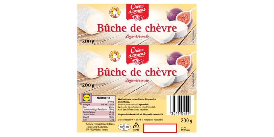 Neben der Ziegenkäserolle Chêne d’Argent hat die Lactalis Deutschland GmbH noch weitere Ziegenkäse-Produkte zurückgerufen.