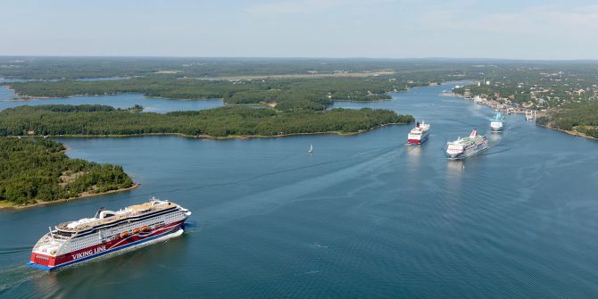 Fähren Inseln Wasser Viking Line Finnland Mariehamn