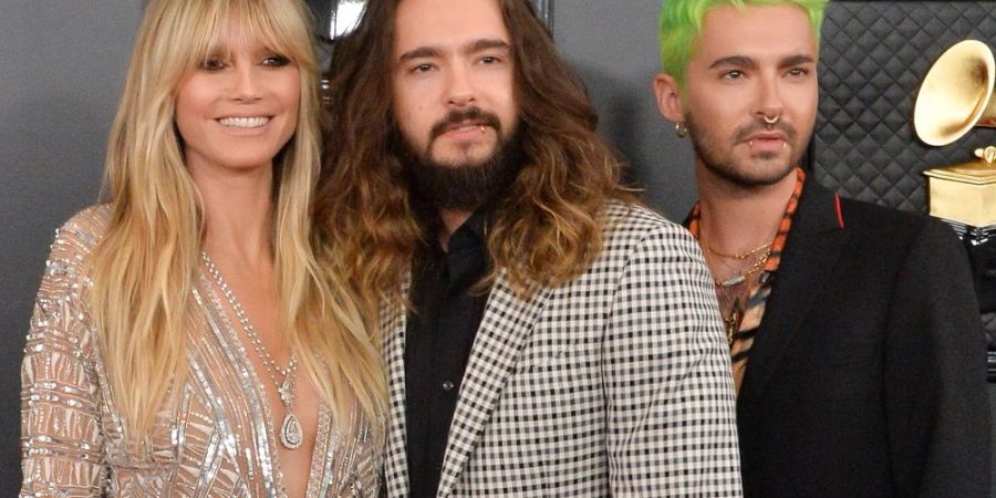 Heidi Klum, Tom Kaulitz und Bill Kaulitz (v.l.) bei den Grammys.