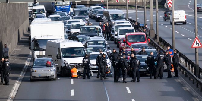 Proteste der "Letzten Generation" für Klimaschutz in Berlin