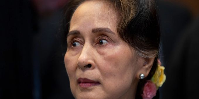 War nach dem Militärputsch vom Februar 2021 festgenommen worden: Aung San Suu Kyi. War nach dem Militärputsch vom Februar 2021 festgenommen worden: Aung San Suu Kyi.