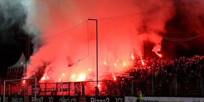 Beim Derby zwischen dem FC Aarau und dem FC Baden kam es zu Ausschreitungen. FC Baden FC Aarau