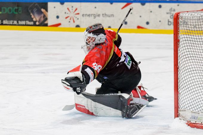 Goalie Stephan Küenzi zeige wieder einmal eine Top-Leistung. EHC Thun
