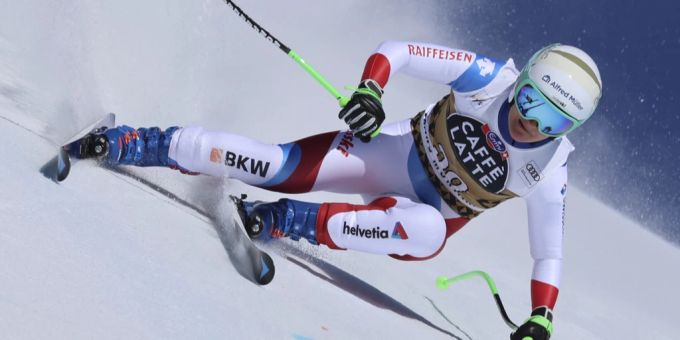 Priska Nufer rast bei der Abfahrt in Crans-Montana auf Platz vier. Priska Nufer