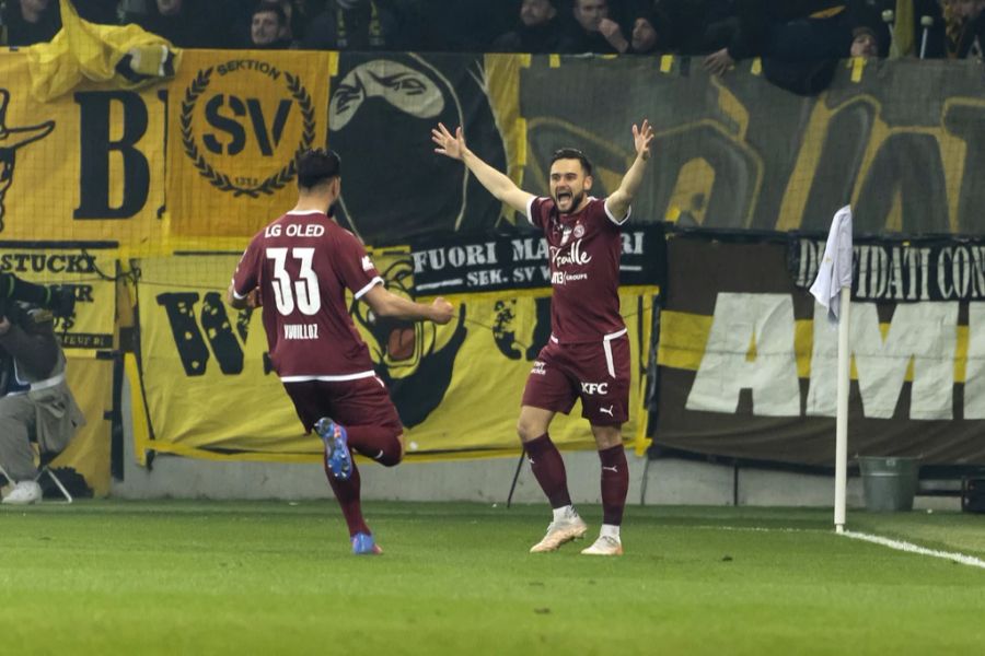 Alex Schalk trifft bereits nach drei Minuten für Servette.