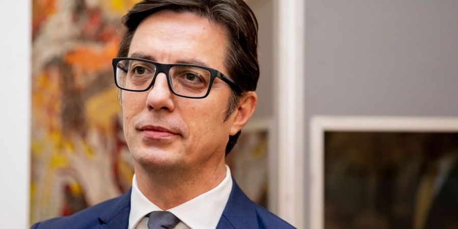 Der Staatspräsident von Nordmazedonien: Stevo Pendarovski.