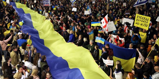 Auch in Israel wird gegen den Ukraine-Krieg protestiert. ukraine konflikt