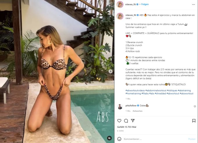 das spanische Model Nieves Bolós