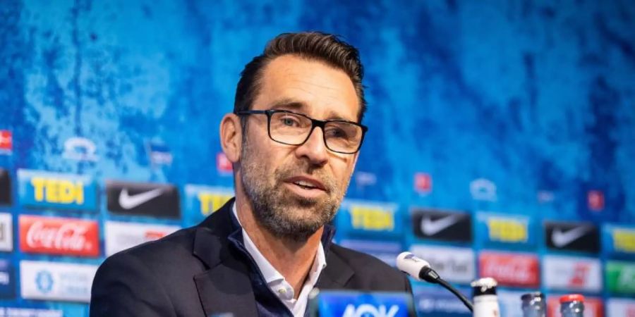 Hertha-Manager Preetz will seine drei niederländischen U21-Nationalspieler nicht abstellen. Die Niederlande tritt in Belarus an. Foto: Jan-Philipp Burmann/Hertha BSC via City-Press GmbH/dpa