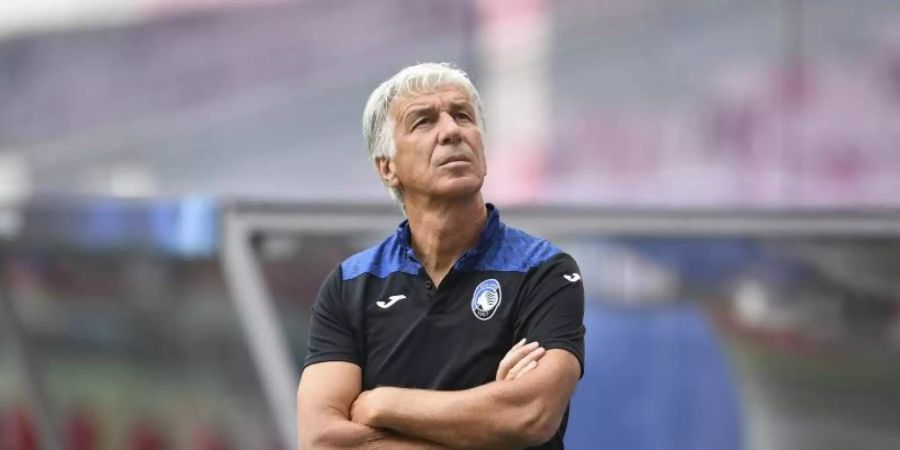 Gian Piero Gasperini, Cehftrainer von Atalanta Bergamo. Foto: David Ramos/Pool Getty/AP/dpa