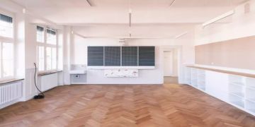 Klassenzimmer im sanierten und umgebauten Schulhaus A
