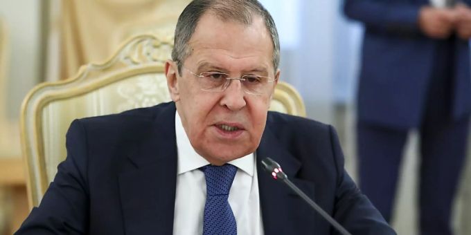HANDOUT - Der russische Aussenminister Sergej Lawrow spricht in Moskau. Foto: -/Russian Foreign Ministry Press Service/AP/dpa HANDOUT - Der russische Aussenminister Sergej Lawrow spricht in Moskau. Foto: -/Russian Foreign Ministry Press Service/AP/dpa
