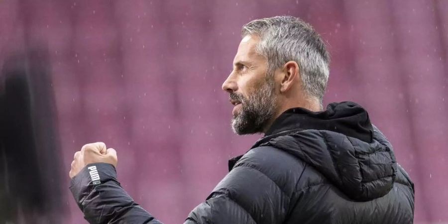 Gladbachs Trainer Marco Rose will mit seinem Team mutig gegen Inter Mailand auftreten. Foto: Marius Becker/dpa