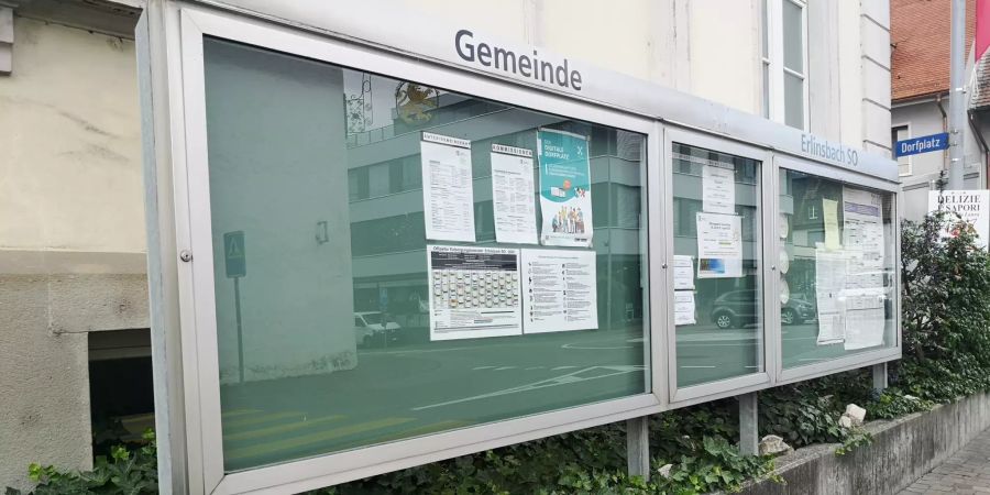 Das Gemeinde-Schaufenster in Erlinsbach SO.