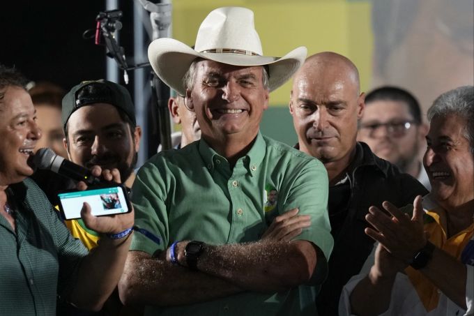 Brasiliens Präsident Jair Bolsonaro bei einem Wahlkampf-Event. Jair Bolsonaro