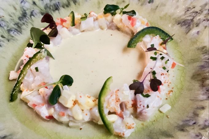 Ceviche gehört zu den Bestsellern im Restaurant «Bibo». Ceviche Gericht Teller