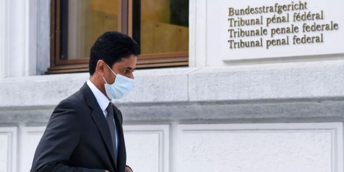 Nasser Al-Khelaifi trabt beim Bundesstrafgericht an. Paris Saint-Germain
