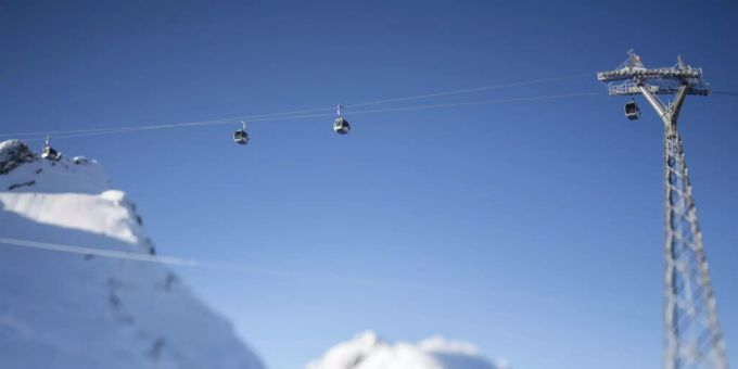 Das Skigebiet Sölden in Österreich. Österreich