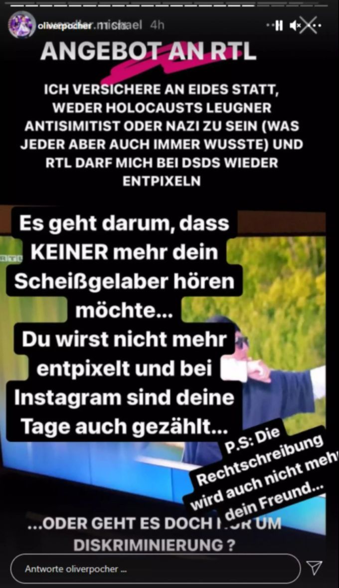 Oliver Pocher äussert sich zu Wendlers Angebot an RTL. Oliver Pocher