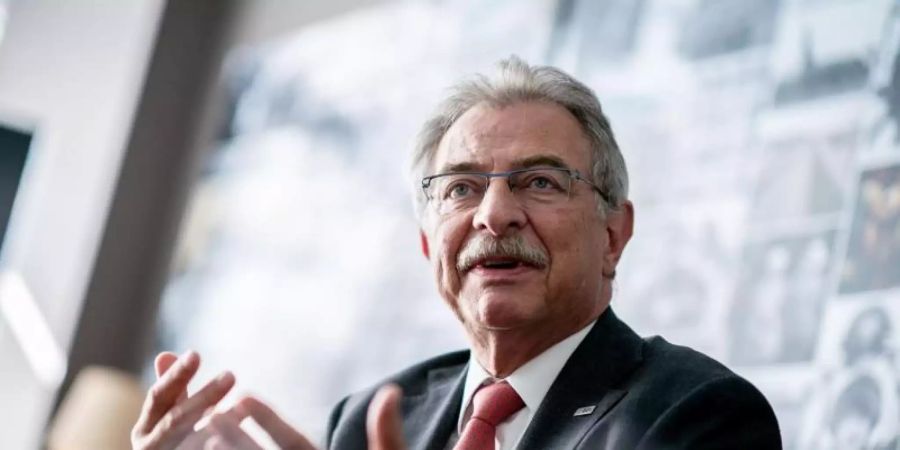 Dieter Kempf, Präsident des Bundesverbandes der Deutschen Industrie, bei einem Interview mit Journalisten der Deutschen Presse-Agentur. Foto: Kay Nietfeld