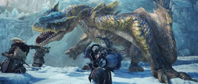 Tigrex aus Monster Hunter World: Iceborne. Monster Hunter World: Iceborne.