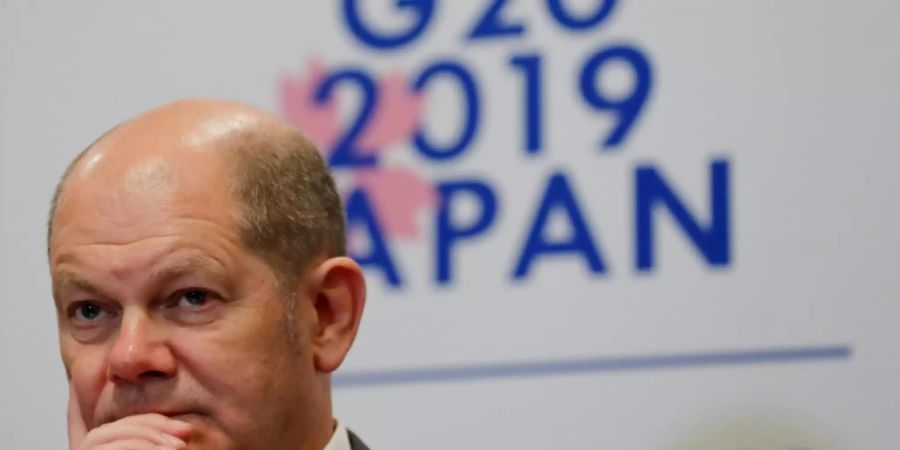 Bundesfinanzminister Olaf Scholz am Sonntag in Fukuoka