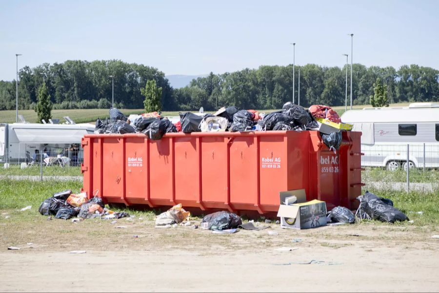 Müllhaufen am Rastplatz