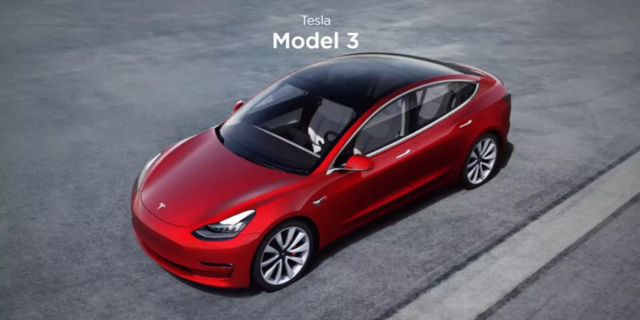 Das Model 3 von Tesla erreicht bei Elon Musk den zweiten Platz.