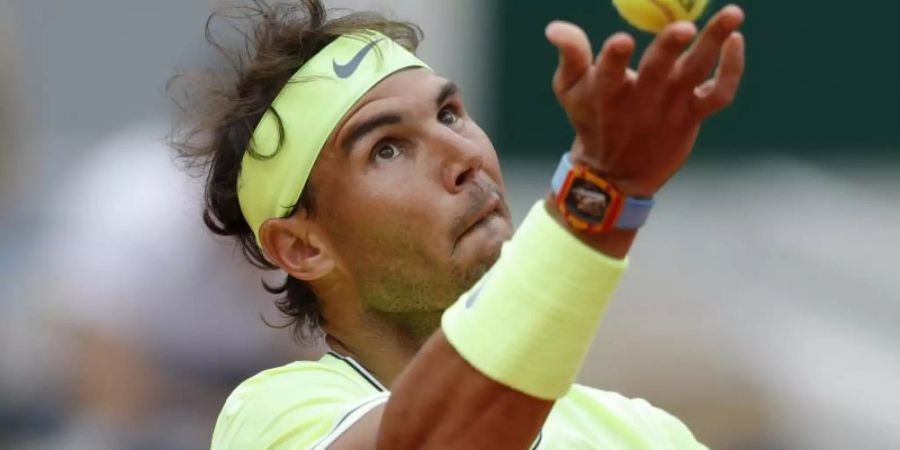 Spaniens Tennis-Ass Rafael Nadal hat das Halbfinale in Paris erreicht. Foto: Pavel Golovkin/AP