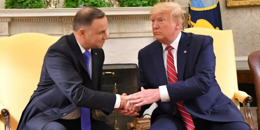 Trump (r.) und Duda am Mittwoch im Oval Office