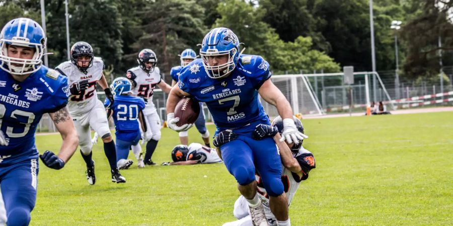 Runningback Jeremy Medici domstrierte seine Überlegenheit, Bild von Harris Dinger