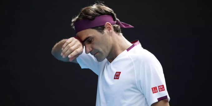 Roger Federer bei den Australian Open 2020 in Melbourne. Roger Federer